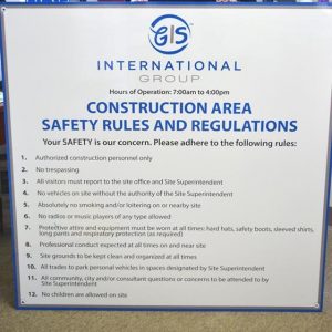 safety construction sign